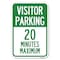 Signmission Visitor Parking Sign Visitor Parking 20 Heavy-Gauge Aluminum Sign, 12" x 18", A-1218-22728 A-1218-22728 - alternate 1